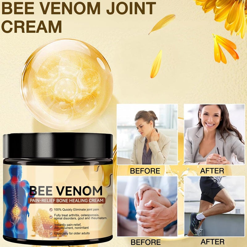 Traboto Bee Venom Cream, Pack of 2 Aetheris Bee Venom Ointment, Bee Veins Advanced Joint and Bone Cream, Instant Pain Therapy Cream - Image 2