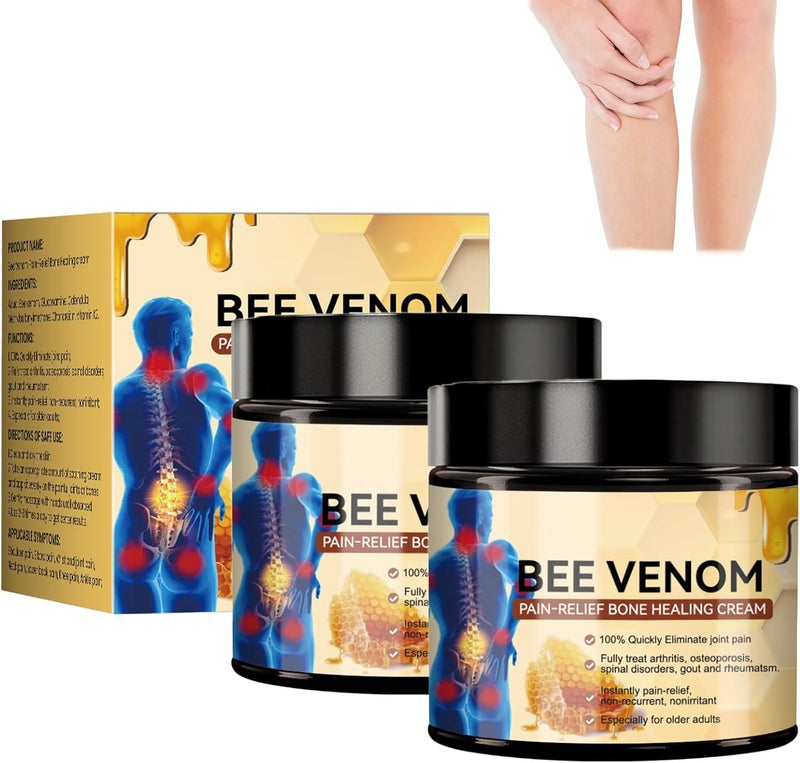 Traboto Bee Venom Cream, Pack of 2 Aetheris Bee Venom Ointment, Bee Veins Advanced Joint and Bone Cream, Instant Pain Therapy Cream - Image 1
