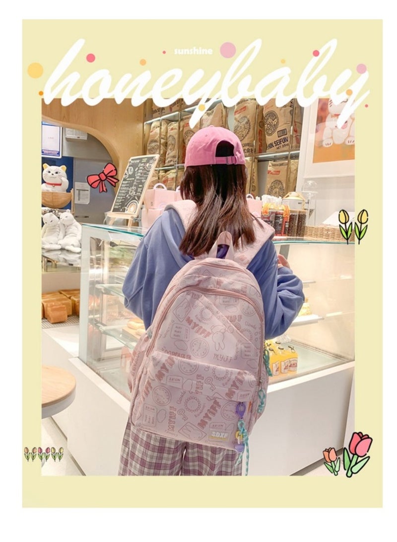 دوركو حقيبة ظهر مدرسية حقائب يومية مصممة لحاسب محمول بحجم 15.6 بوصة حقيبة ظهر للكليات - Image 5