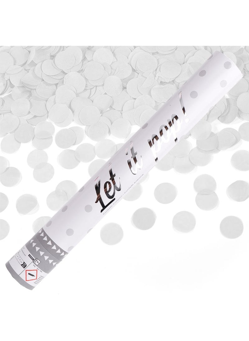 مدفع قصاصات ورقية بيضاء 40 سم