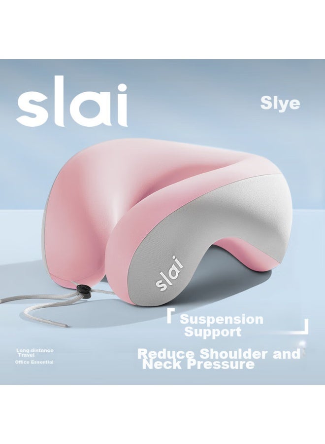 Silayi Siliyi Nap Pillow, U-shaped Pillow, Nap Pillow, Neck Support Pillow, Prone Sleeping Pillow, For Children, Primary School Students, Office Workers, Adults - Pink - Image 1