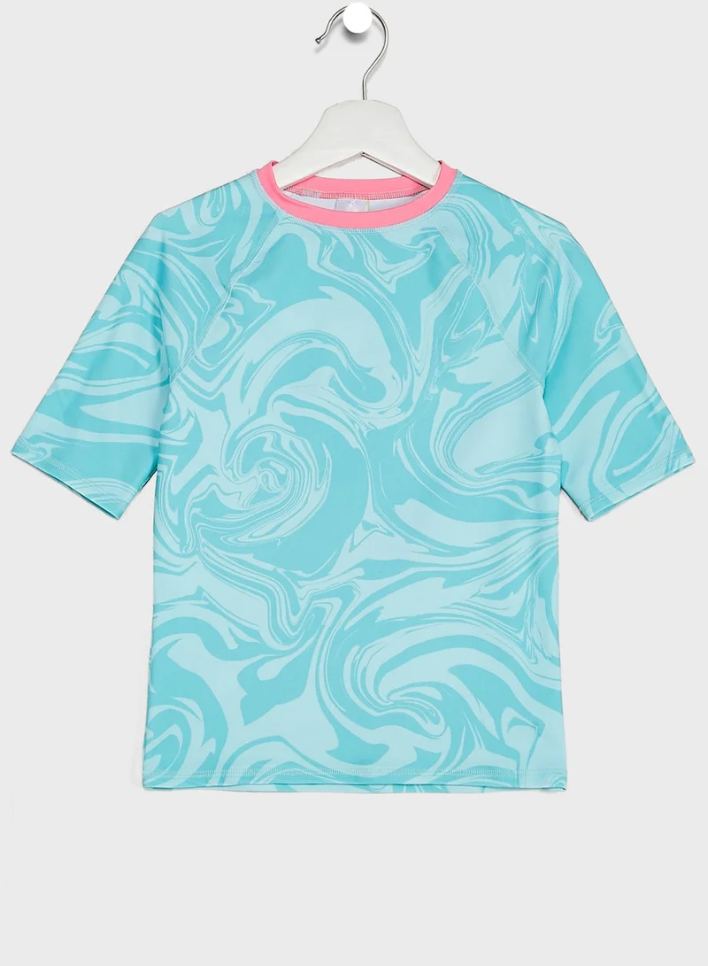 Marks & Spencer Kids 3 Piece Marble Print Swim Set