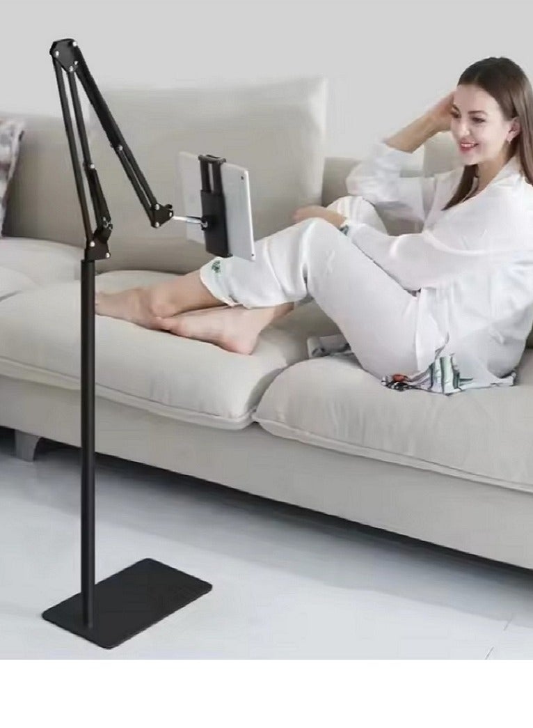 Tablet Floor Stand, 360° Flexible Rotation Tablet Stand with Heavy Duty Base, phone stand，Tablet Floor Stand Holder Adjustable,Compatible with iPad Air/Mini/Pro 11/9.7/All iPhones, Most Cell Phones (3.5"-11") - Image 1