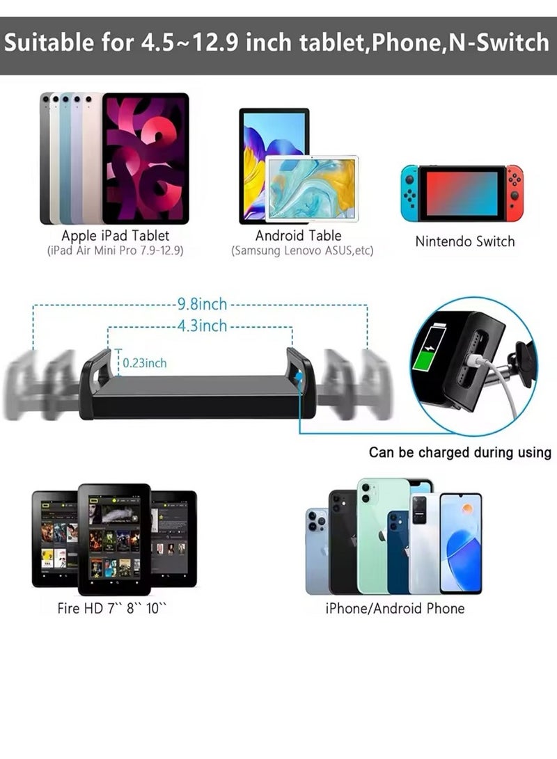 Tablet Floor Stand, 360° Flexible Rotation Tablet Stand with Heavy Duty Base, phone stand，Tablet Floor Stand Holder Adjustable,Compatible with iPad Air/Mini/Pro 11/9.7/All iPhones, Most Cell Phones (3.5"-11") - Image 2