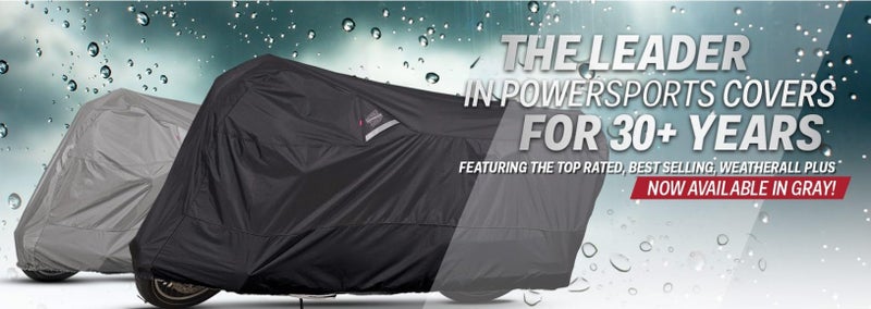 Dowco Guardian 50003-07 WeatherAll Plus Indoor/Outdoor Waterproof Motorcycle Cover: Grey, Large - Image 2