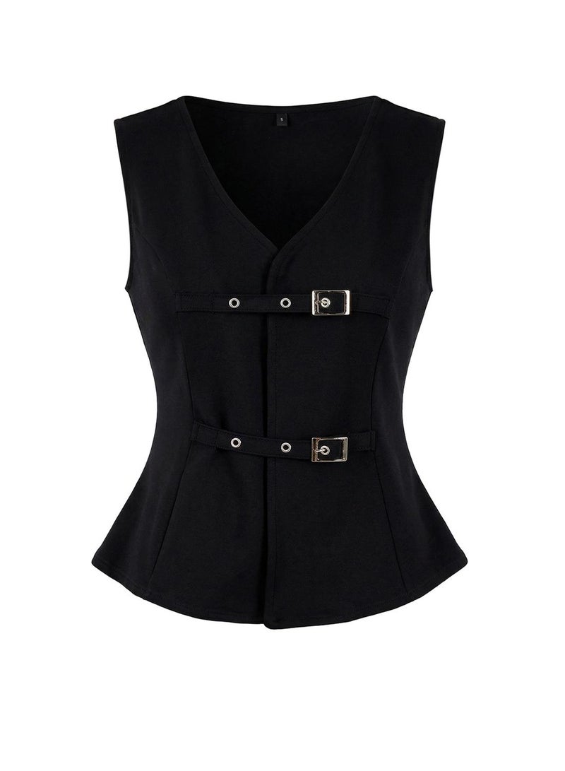 trendyol Black Fitted/V-Neck Sleeveless Interlock Knitted Y Vest - Image 5