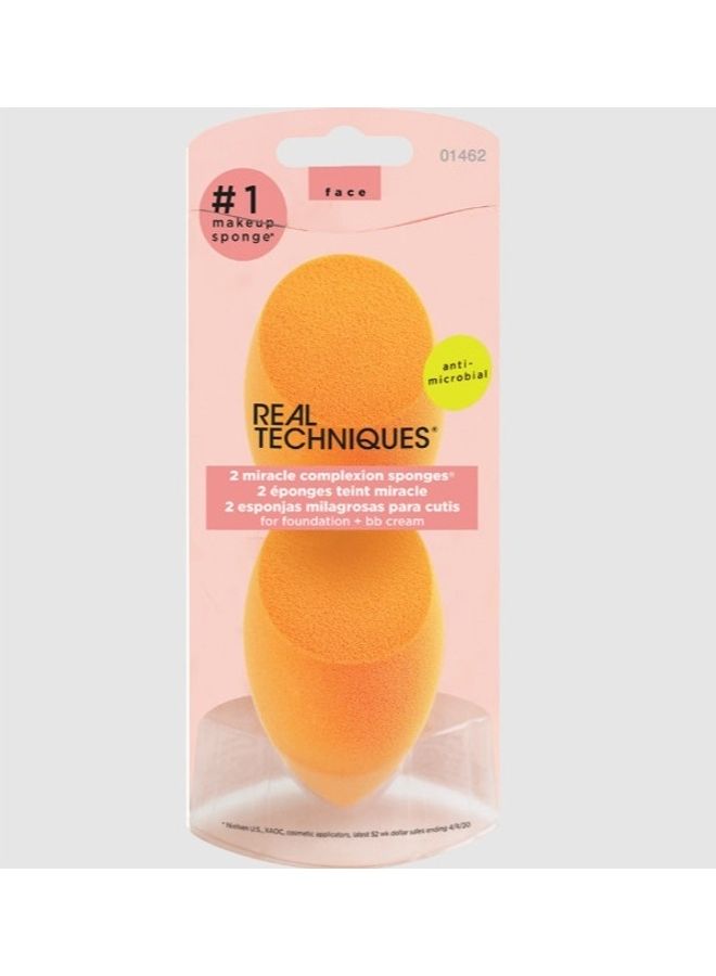 REAL TECHNIQUES 2 Miracle Complexion Sponges Orange - Image 1