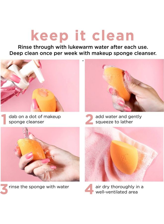 REAL TECHNIQUES 2 Miracle Complexion Sponges Orange - Image 5