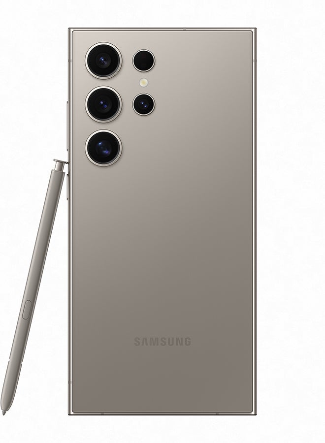 سامسونج هاتف Galaxy S24 Ultra ثنائي شريحة الاتصال بلون رمادي تيتانيوم وذاكرة وصول عشوائي (RAM) سعة 12 جيجابايت وذاكرة تخزين داخلية 256 جيجابايت يدعم تقنية 5G - إصدار عالمي - Image 3