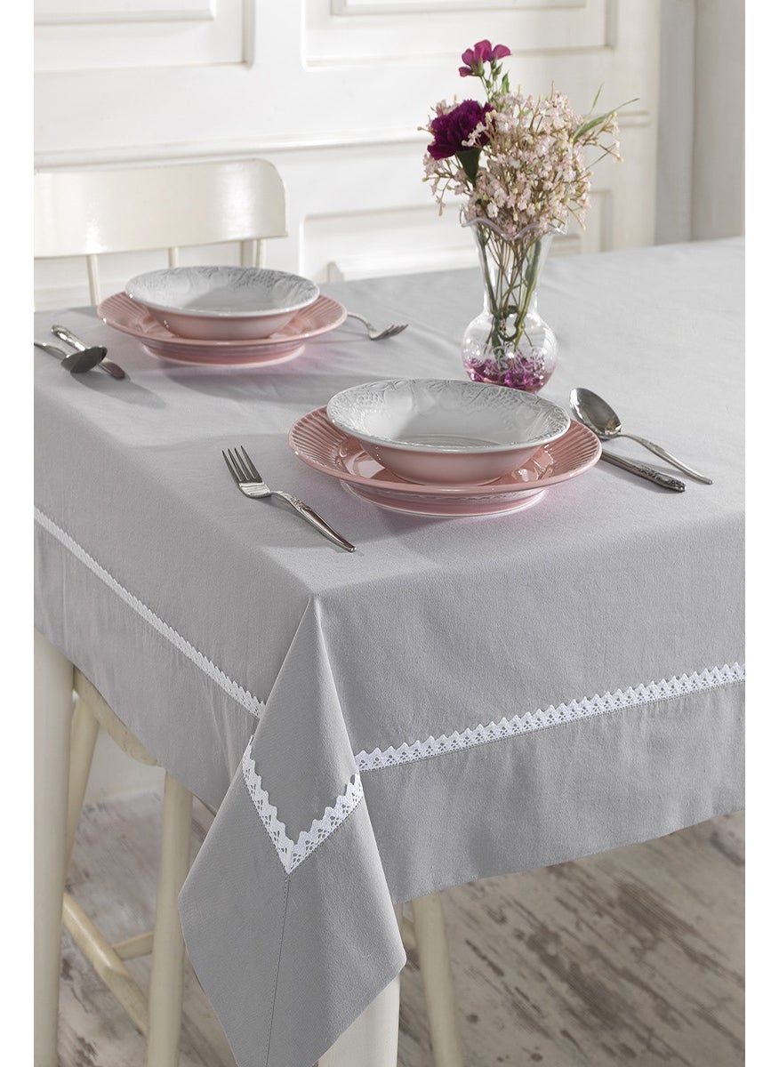 Ödel Home Buldan Linen Lace Tablecloth 