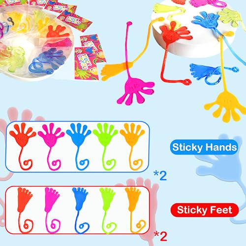 Leetous Large Sticky Hands & Feet Party Favors Supplies for Toddlers (20 PCS), Christmas Pinata Goodie Bag Stocking Stuffers Fillers for Kids,School Student Treats Treasure Box Prizes Toy Gifts for Boys Girls - Image 2