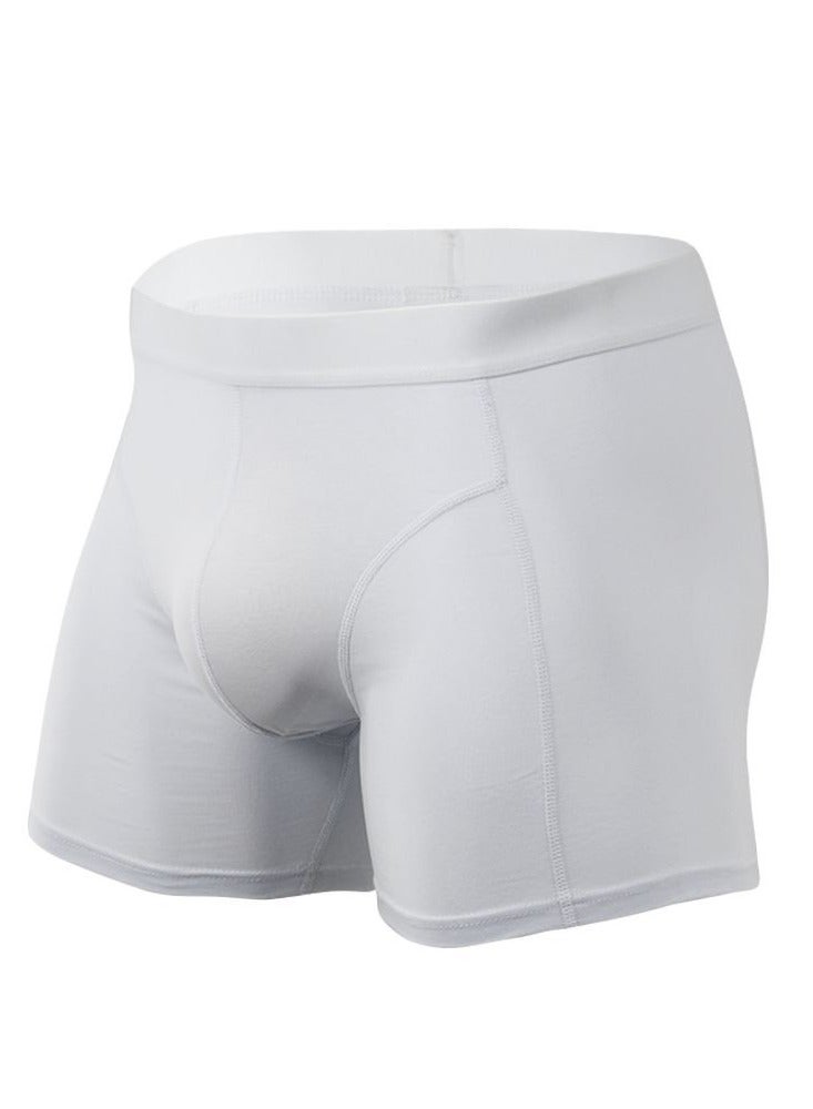 WEIJIANGJUN Men's 6-piece flat angle underwear - mid waist, anti friction elastic cotton, solid color multi-color sports underwear  - Image 2