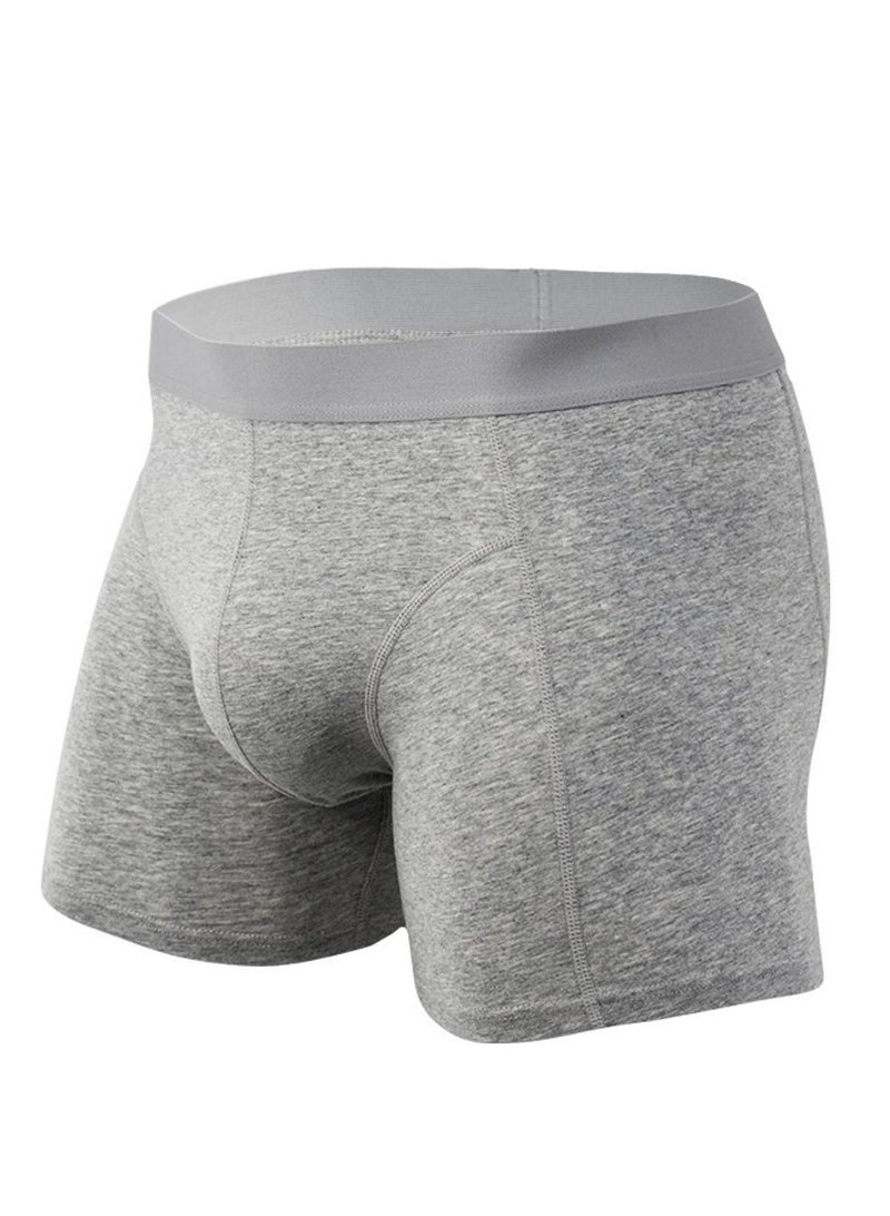 WEIJIANGJUN Men's 6-piece flat angle underwear - mid waist, anti friction elastic cotton, solid color multi-color sports underwear  - Image 3
