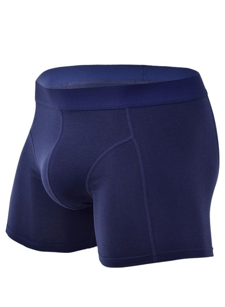 WEIJIANGJUN Men's 6-piece flat angle underwear - mid waist, anti friction elastic cotton, solid color multi-color sports underwear  - Image 4