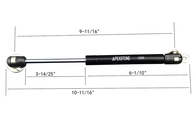Apexstone أبكسستون 100N/22.5lb دعائم غاز 10 بوصة دعم رفع غاز رافعة غطاء دعم غاز Props/Shocks، مجموعة من 4 - Image 2