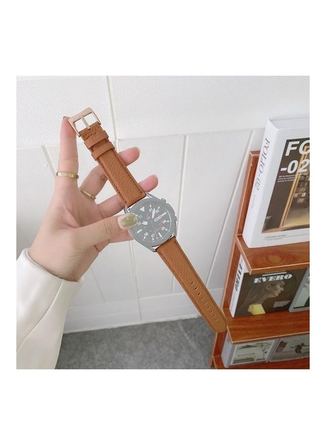 NIBEMINENT Replacement Strap for Samsung Galaxy Watch Active2 40mm Brown - Image 1