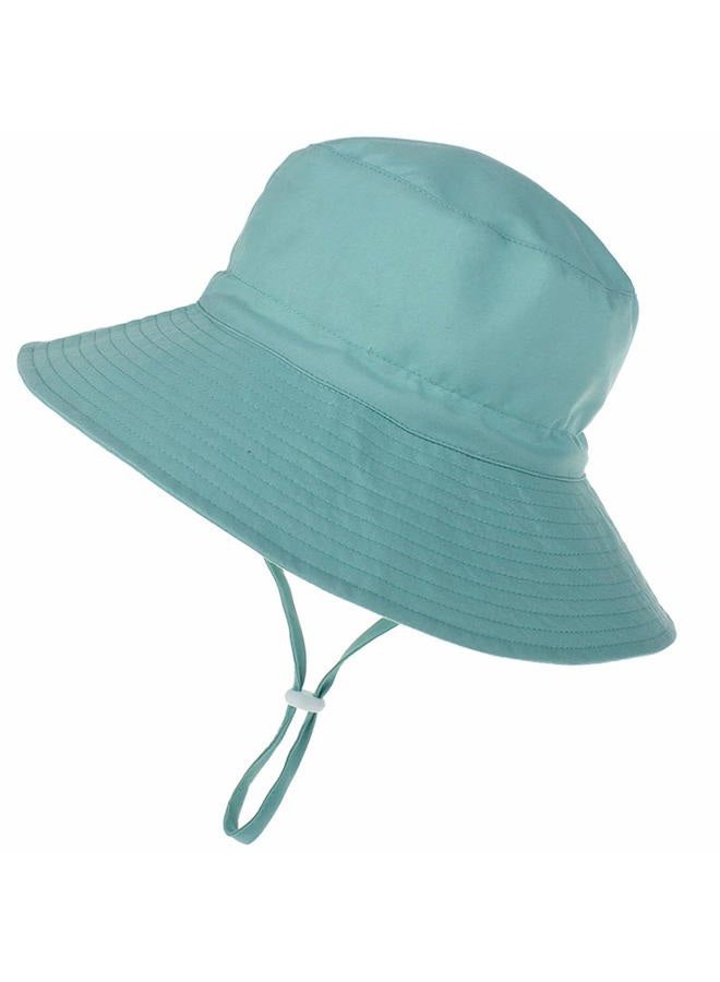 MaxNova Baby Sun Hat Toddler Summer UPF 50+ Baby Girl Bucket Hat Wide Brim Beach Hats for Baby Boys 0-5 Years 2pack, 2pack Solid Purple/Auqa, 2-7 Years - Image 3