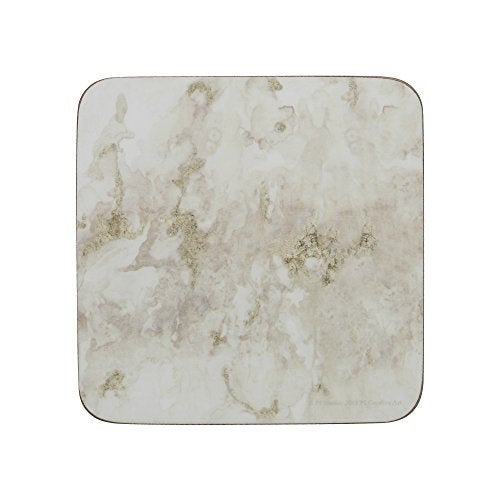 Creative Tops Grey Marble Premium Printed Drinks Coasters with Cork Back 105 x 105 cm GreyWhite Set of 6 - Image 1