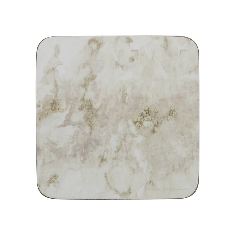 Creative Tops Grey Marble Premium Printed Drinks Coasters with Cork Back 105 x 105 cm GreyWhite Set of 6 - Image 2