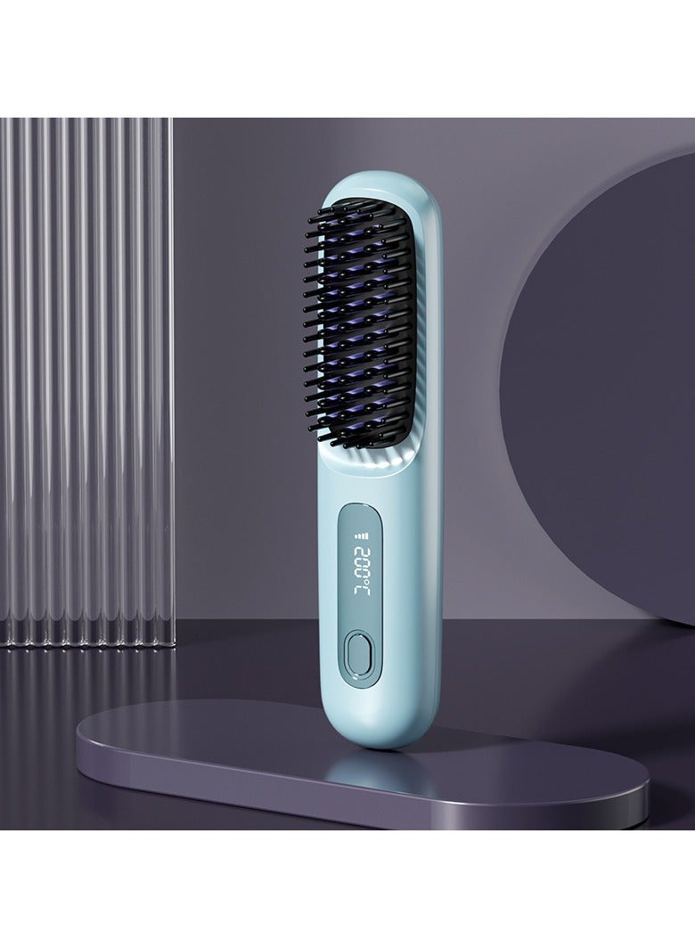 general Mini Ionic Straightening Comb – Travel-Friendly Straightener & Curler for Men/Women, Dual-Use Hair Styling Tool - Image 1