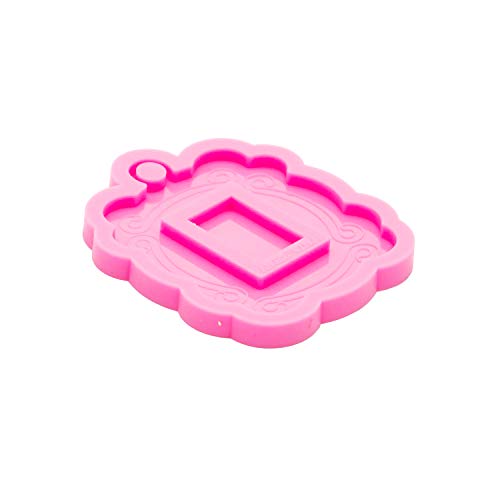 Angel Wings Scalloped Photo Frame Pendant Necklaces Silicone Mold With Hole Resin Keychain Mold Decorative Pattern Decoration Bag Luggage Charms Jewelry Making Clay Molds - Image 3