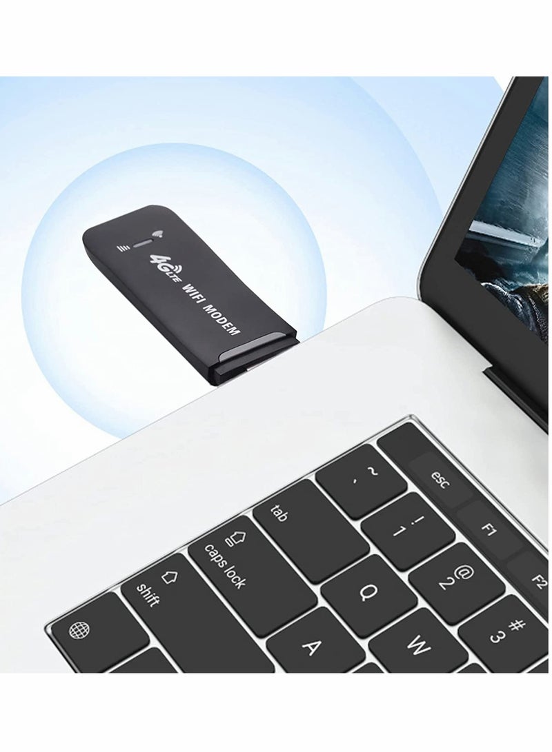 جهاز توجيه واي فاي محمول مع فتحة لبطاقة SIM، مودم USB 4G لسيارة نقطة اتصال، محول واي فاي USB بسرعة 150 ميجابت في الثانية.  - Image 2