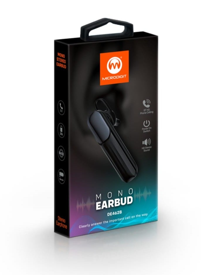 MONO DE462B Single Earbud HD Stereo Sound 5-6 Hrs Talk Time - Image 2