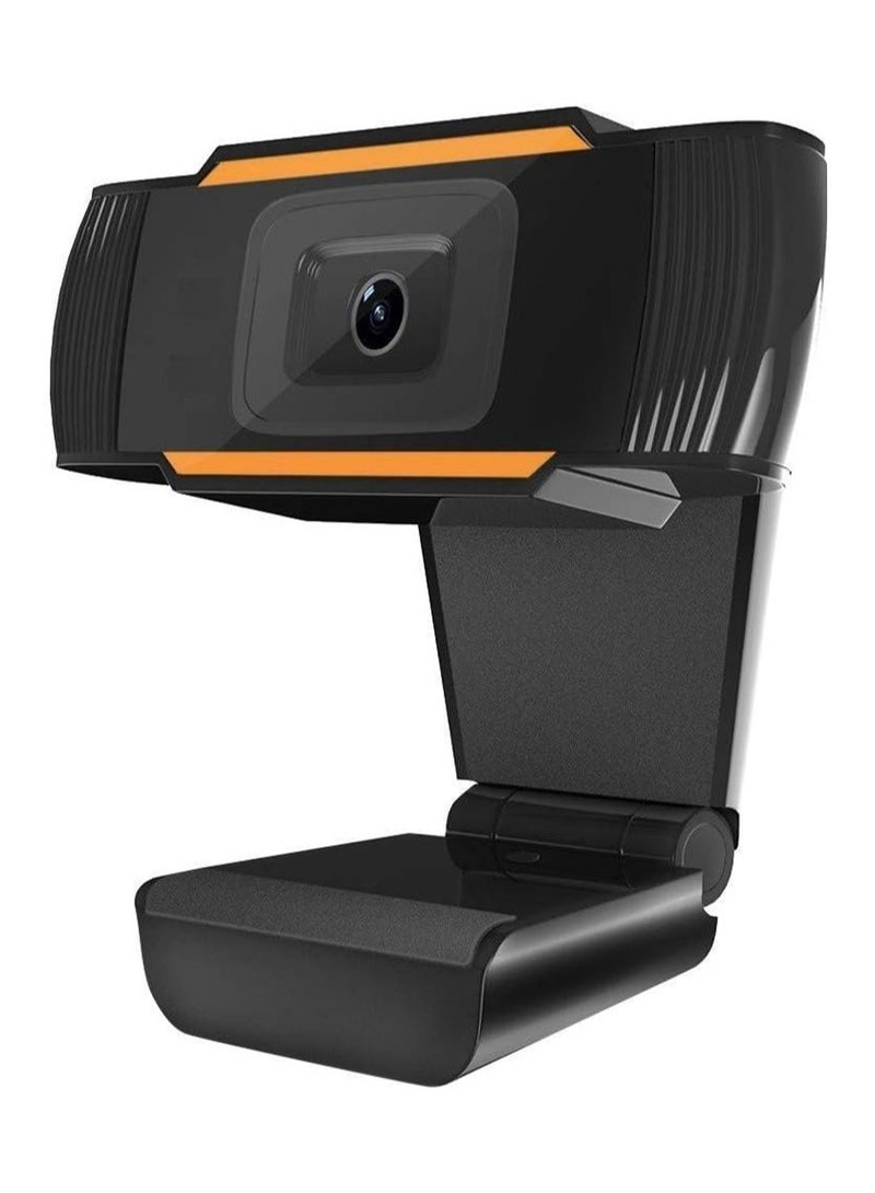 كاميرا ويب كمبيوتر USB 2.0 بدقة HD 1280×720 مع تركيز تلقائي ودوران سهلة الاستخدام - Image 1