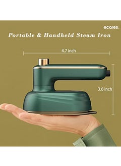 ECARES ECARES® Portable Handheld Electric Iron, 180° Rotatable Professional Mini Steam Iron For Clothes, Foldable Travel Garment Steamer Micro Steam Iron For Home Travel Sewing Quilting.  - Image 2