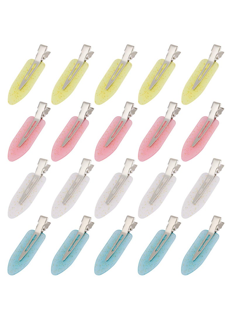 MADHOLLY - 20Pcs Bling No Bend Hair Clips Shiny No Crease Hair Clips Styling Curl Pin Clips Glitter No Dent Barrette Small Gifts for Women Girl Hairstyle Bangs Waves Hairdressing Salon Glitter - Image 1