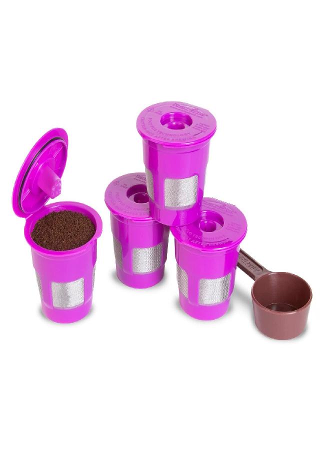 Perfect Pod Cafe Fill 4-Pack Reusable Refillable Coffee Pod Filter Capsules Plus Coffee Scoop by Perfect Pod - Compatible with Keurig and Select Single Serve Coffee Makers, Replacement for K-Cups - Image 1