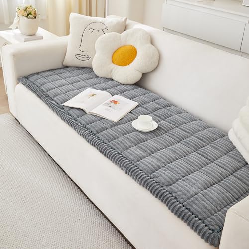 Awjcsv Couch Cover for Dogs Washable Fuzzy Pet Couch Covers for 3 Cushion Sofa Pet Friendly Non Slip Sofa Cover BlueGrey 276 x 70970 x 180cm