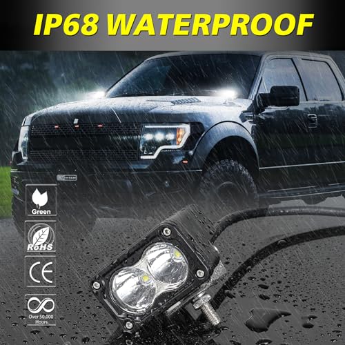 AKD Part LED Pods, AKD Part 3 Inch CREE LED Off Road Driving Lights 40W Spot Small LED Fog Lights Pods Ditch Lights Backup Light 2 Packs for Truck Motorcycle UTV ATV SUV Surron Toyota - Image 5