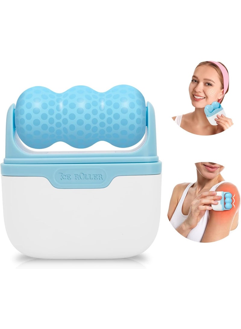 2 in 1 Ice Roller for Face and Eye Puffiness Relief, Massage to Tighten Pores, Reduce Wrinkles and Dark Circles, Relieves Migraines and Muscle Pain - 235 - Image 1
