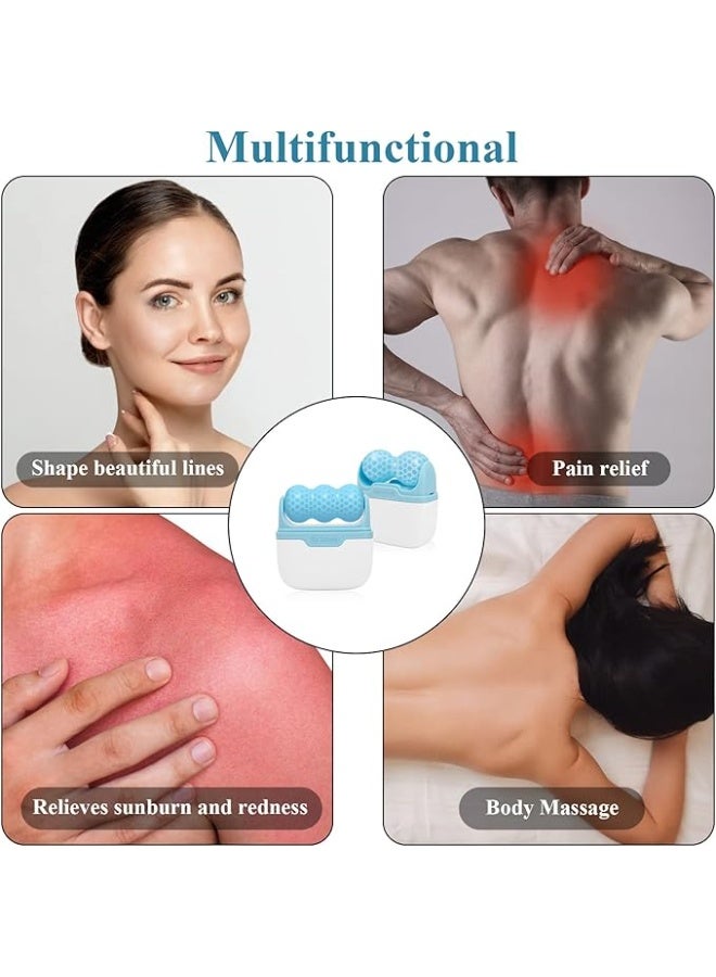 2 in 1 Ice Roller for Face and Eye Puffiness Relief, Massage to Tighten Pores, Reduce Wrinkles and Dark Circles, Relieves Migraines and Muscle Pain - 235 - Image 2