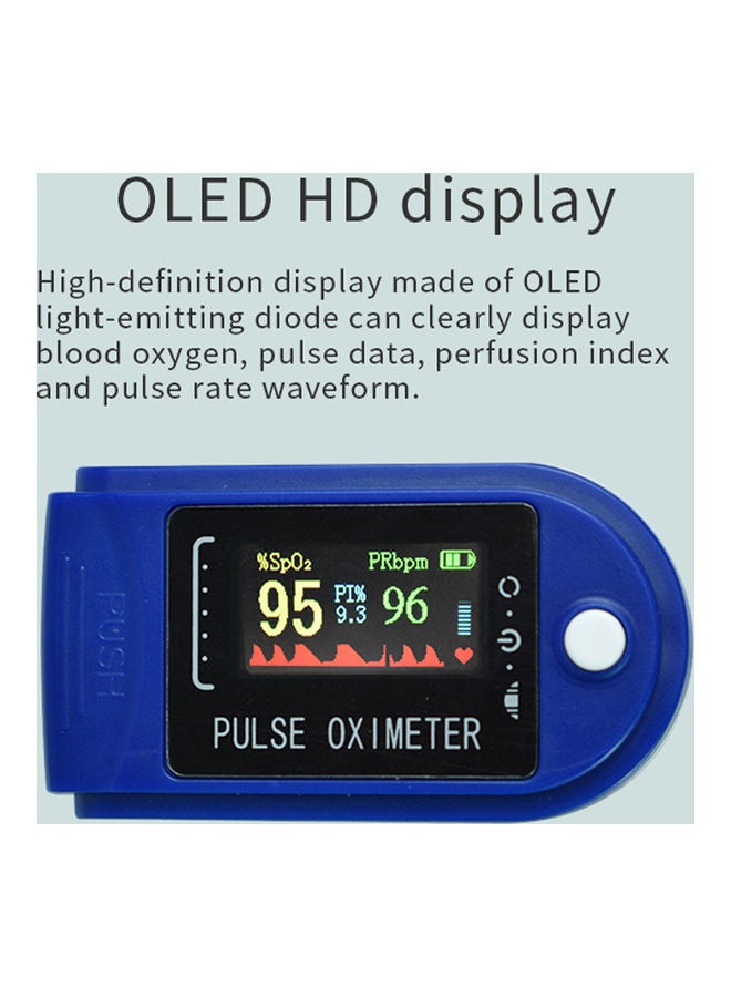 NIBEMINENT Household Finger Oximeter Pulse Rate Perfusion Index SPO2 Blood-oxygen Data Measurement OLED Display with Automatic Shutdown Function Multicolor - Image 2
