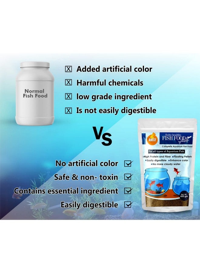 Boltze طعام حبيبي للأسماك البالغة للنمو والصحة، اختيار أخصائي التغذية (400 جم)، 1 عبوة - Image 5
