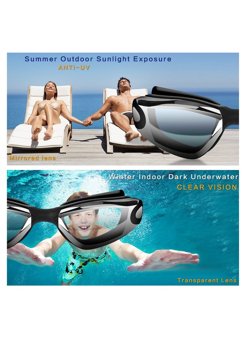 SYOSI Swim Goggles Swimming Goggles with Nose Clip, Earplugs, and Case - Anti-Fog, UV Protection, No Leaking - Image 5