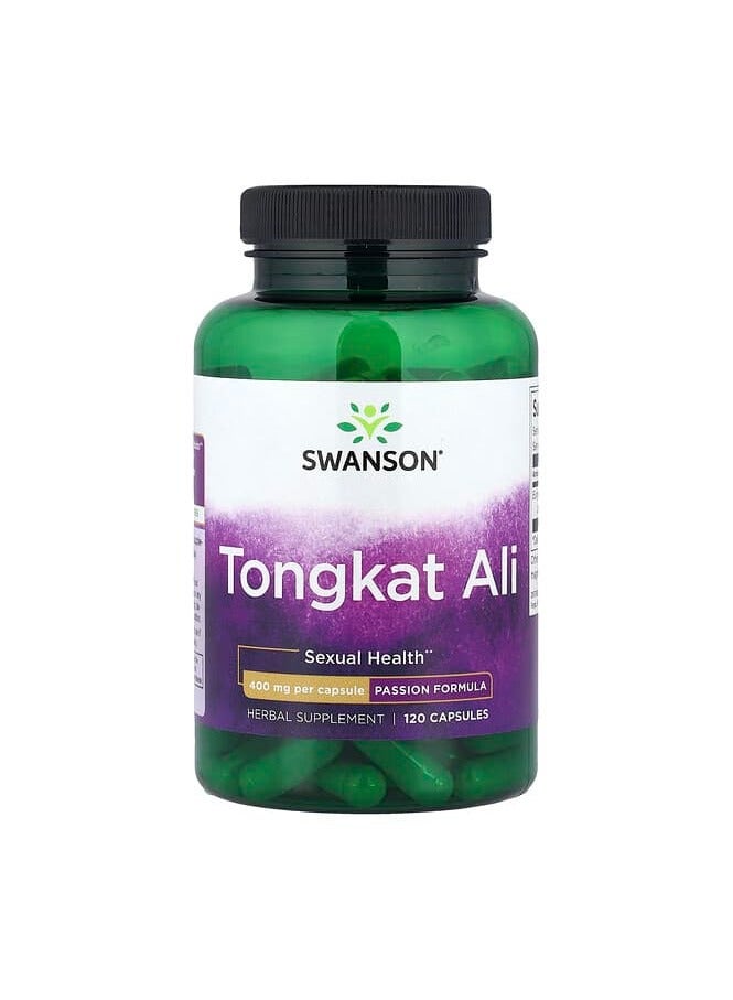 SWANSON Tongkat Ali, 120 Capsules (400 mg per Capsule) 
