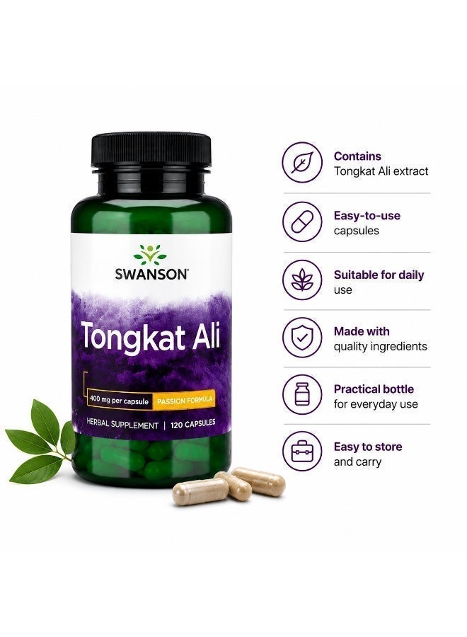 SWANSON Tongkat Ali 120 Capsules (400 mg per Capsule) - Image 2