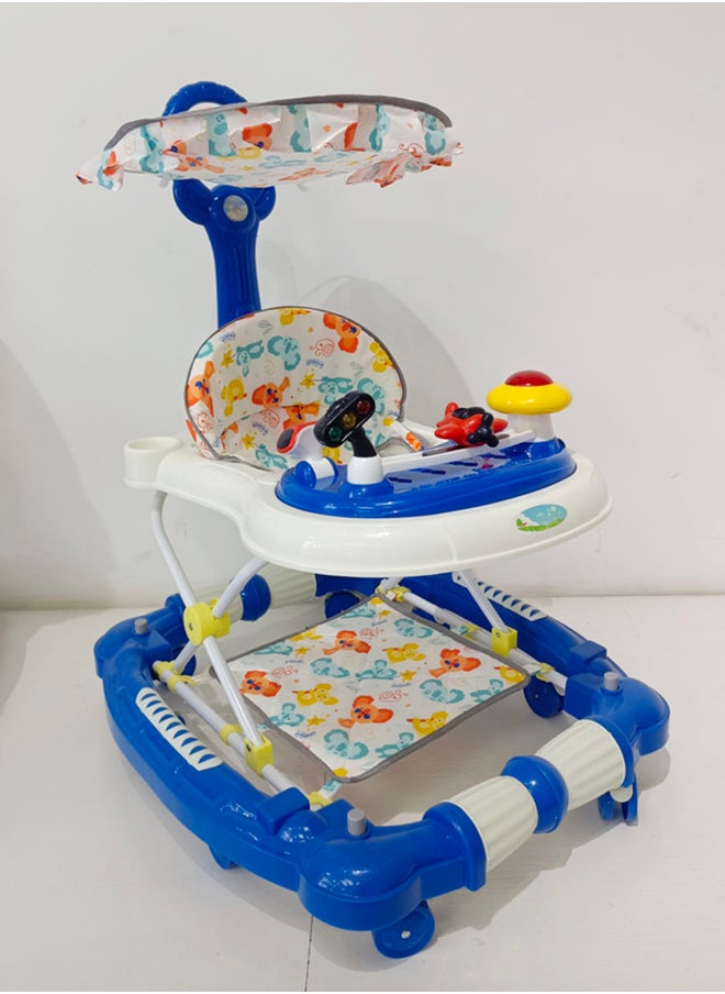 kiddoz Multifunctional Baby Walker - Dark Blue 