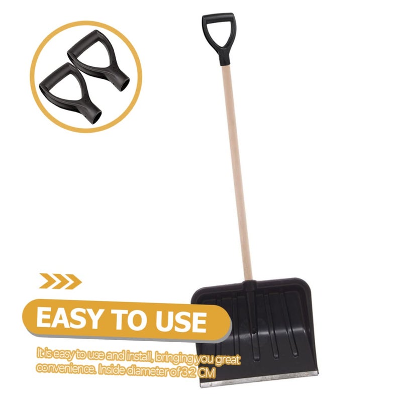 2 Pack Portable D Shaped Grip Shovel Handles for Digging and Raking Tools - Image 3