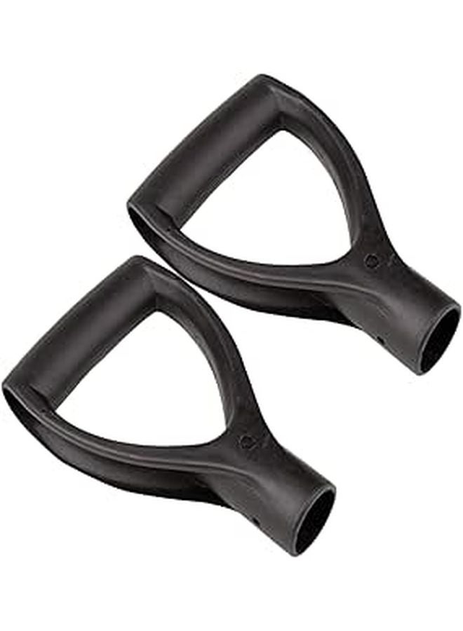 2 Pack Portable D Shaped Grip Shovel Handles for Digging and Raking Tools - Image 1
