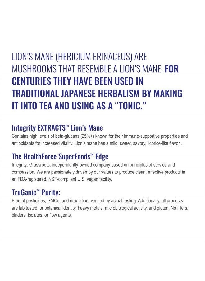 HEALTHFORCE SUPERFOODS Integrity Extracts Lion's Mane - 150 g Powder  - Image 4