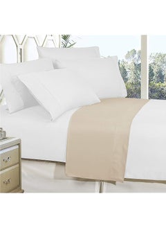 Elegant Comfort Premium Hotel Quality 1 Piece Flat Sheet Luxury And Softest 1500 Premium Hotel Quality Microfiber Bedding Flat Sheet Wrinkle Free Stain Resistant California King Cream  - Image 3
