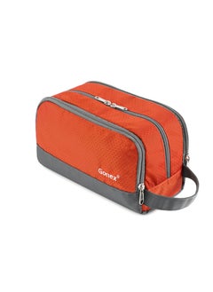 Gonex Gonex Travel Toiletry Bag Nylon, Dopp Kit Shaving Bag Toiletry Organizer Orange  - Image 1