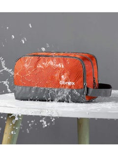 Gonex Gonex Travel Toiletry Bag Nylon, Dopp Kit Shaving Bag Toiletry Organizer Orange  - Image 2