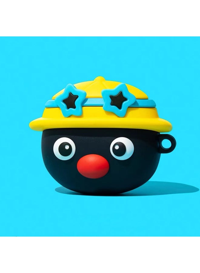 For Huawei Free Clip Headset Case Creative Cartoon Soft Case Pro4/6i Wireless Bluetooth Silicone Protective Case