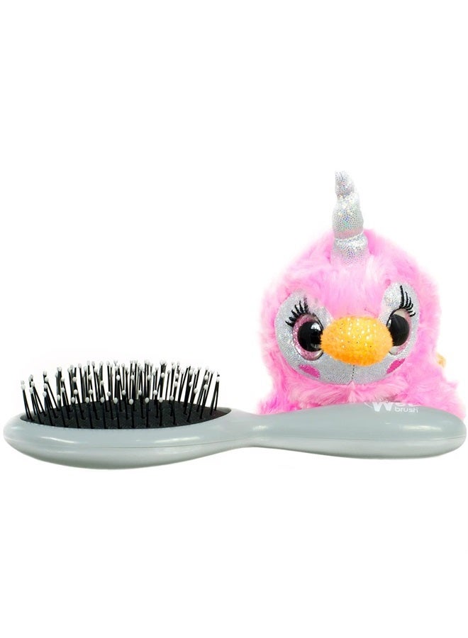 Wet Brush Plush Kid's Detangler (Penguin Unicorn) with Soft IntelliFlex Bristles for All Hair Types, Multicolor - Image 1