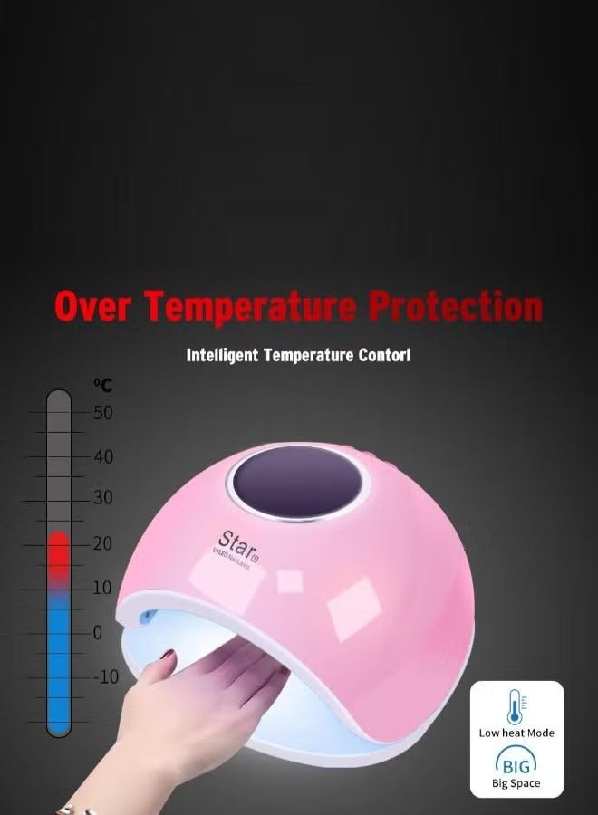 ORiTi مجفف أظافر بمصباح LED معالج بالأشعة فوق البنفسجية مع مستشعر وردي/أزرق/أبيض - Image 2